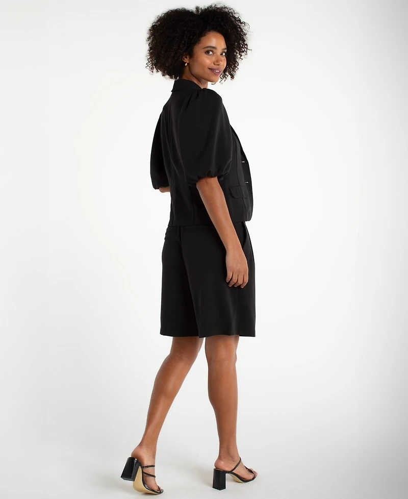 Liverpool Los Angeles Women's Notch Collar Balloon Sleeve Blazer