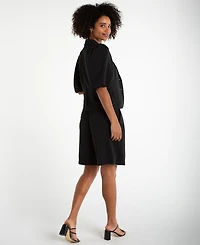 Liverpool Los Angeles Women's Notch Collar Balloon Sleeve Blazer