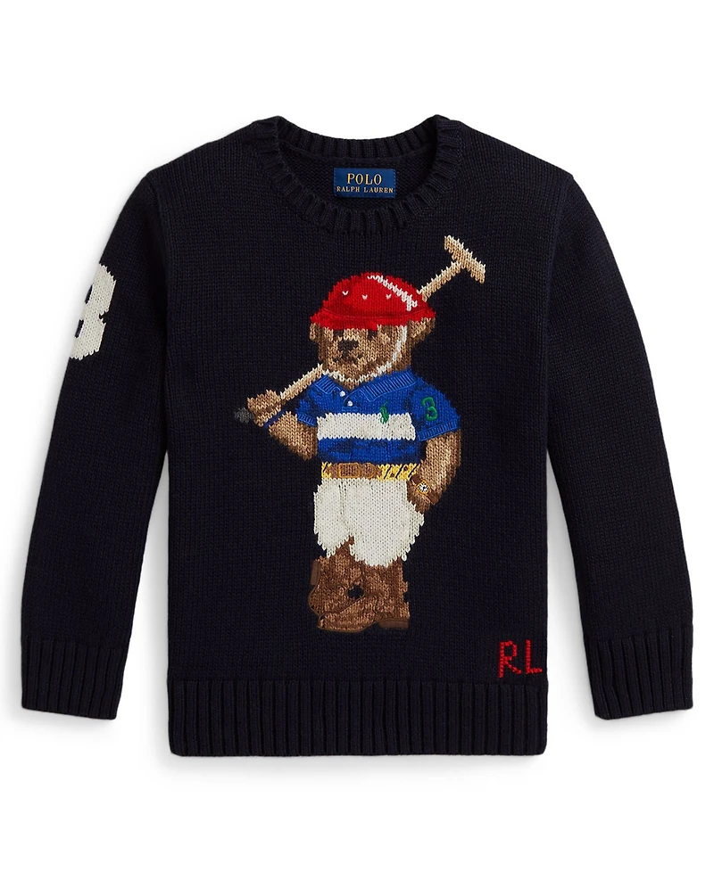 Polo Ralph Lauren Boys 2T-7 Bear Crewneck Sweater