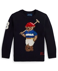 Polo Ralph Lauren Boys 2T-7 Bear Crewneck Sweater