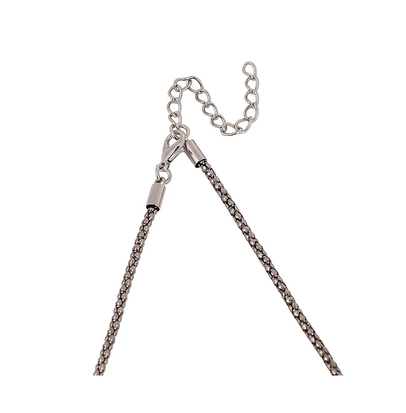 Sohi Women's The Teardrop-Halo Collar Necklace - Space Grey