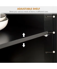 Homcom Sideboard Modern Buffet Cabinet with Adjustable Shelves,
