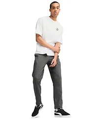 Puma Men's Logo Fleece Open Bottom Regular-Fit Sweatpants