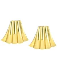 Macy's Bold Ribbed Stud Earrings in 10k Yellow Gold