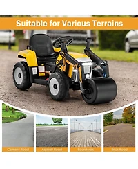 Sugift 12V Kids Ride on Road Roller with 2.4G Remote Control