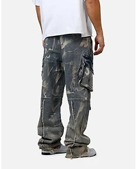 mnml Men's Ultrabaggy Rip Denim Cargopant