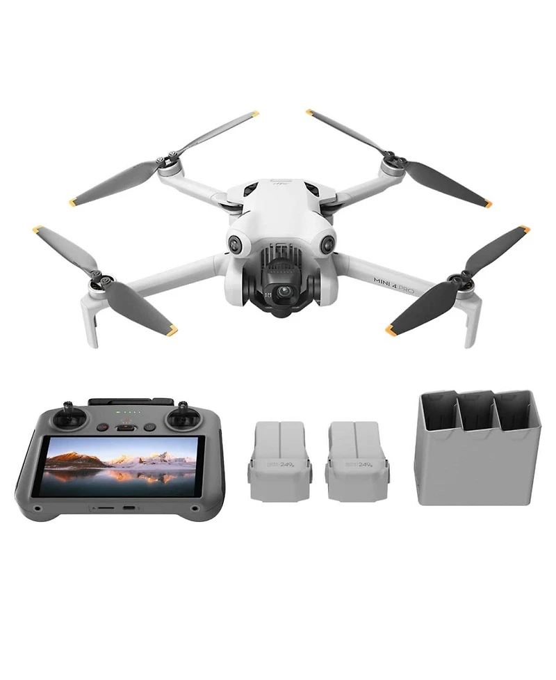 Dji Dji Mini 4 Pro Fly More Combo with Dji Rc 2 (Screen Remote Controller), Folding Mini-Drone with 4K Hdr Video Camera for Adults, Under 0.549