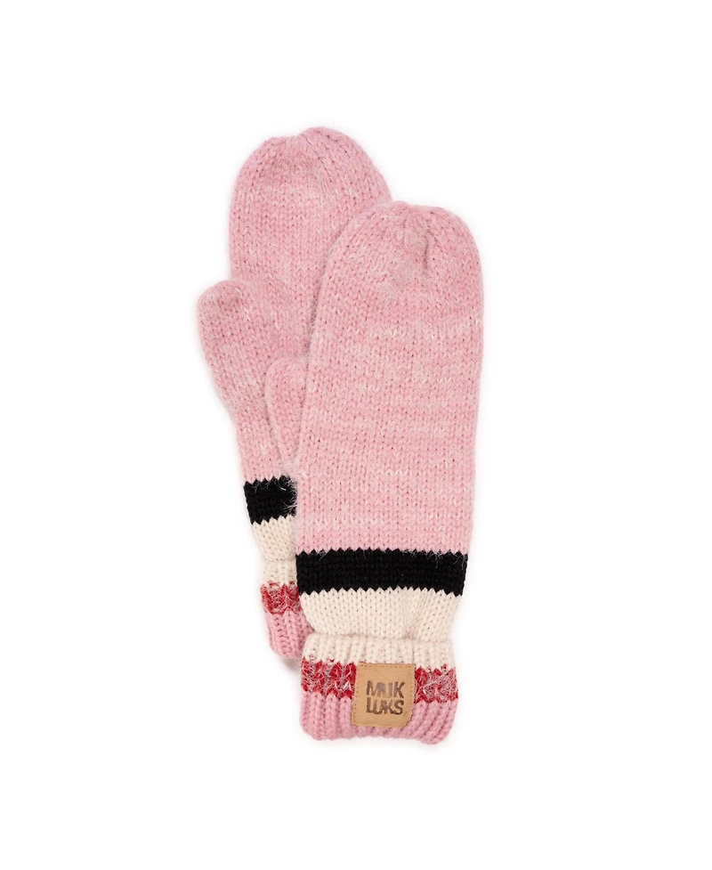 Muk Luks Women's Eyelash Mixed Ribbed Mitten