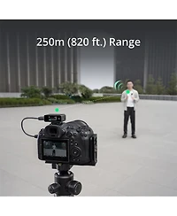 Dji Mic 2.4GHz Compact Digital Wireless Microphone System/Recorder for Camera & Smartphone with TASL500 Lavalier Microphone