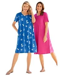Woman Within Women's Plus Perfect Short-Sleeve Crewneck Tee Dress