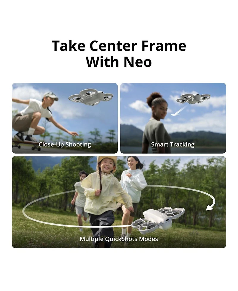 Dji Dji Neo Drone With Rc-N3 Remote Controller 4K Uhd Camera for Adults, 135g Self Flying Drone that Follows You, Palm Takeoff, Subject Tracking.
