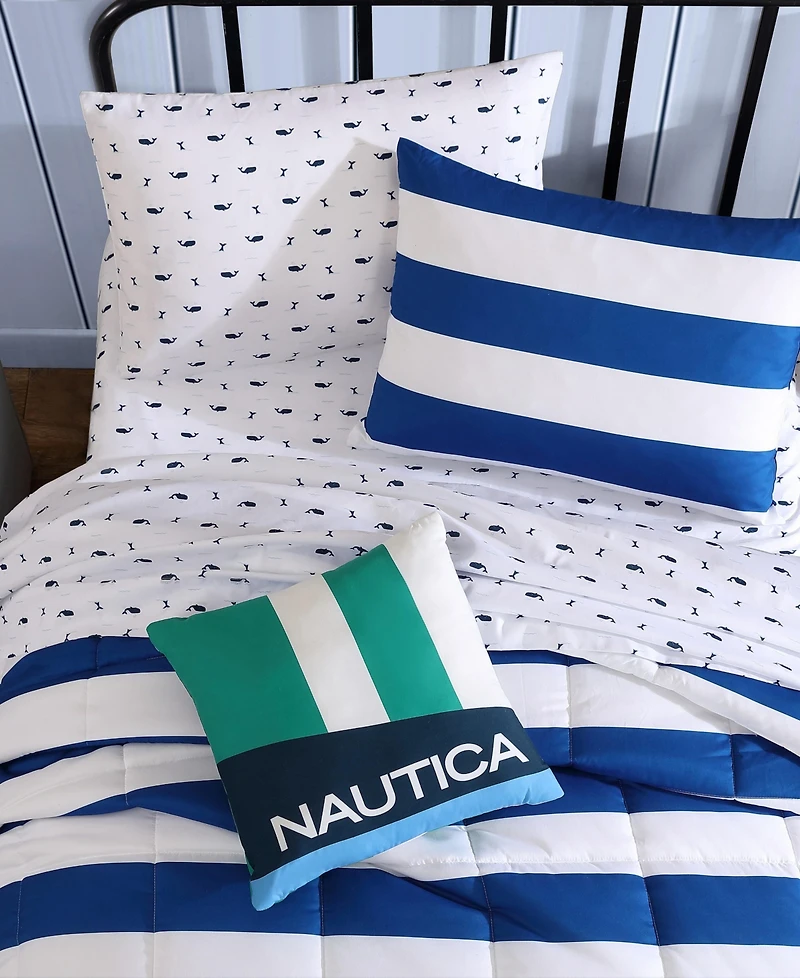 Nautica Huck Stripe Microfiber 4-Pc. Comforter Set, Full/Queen