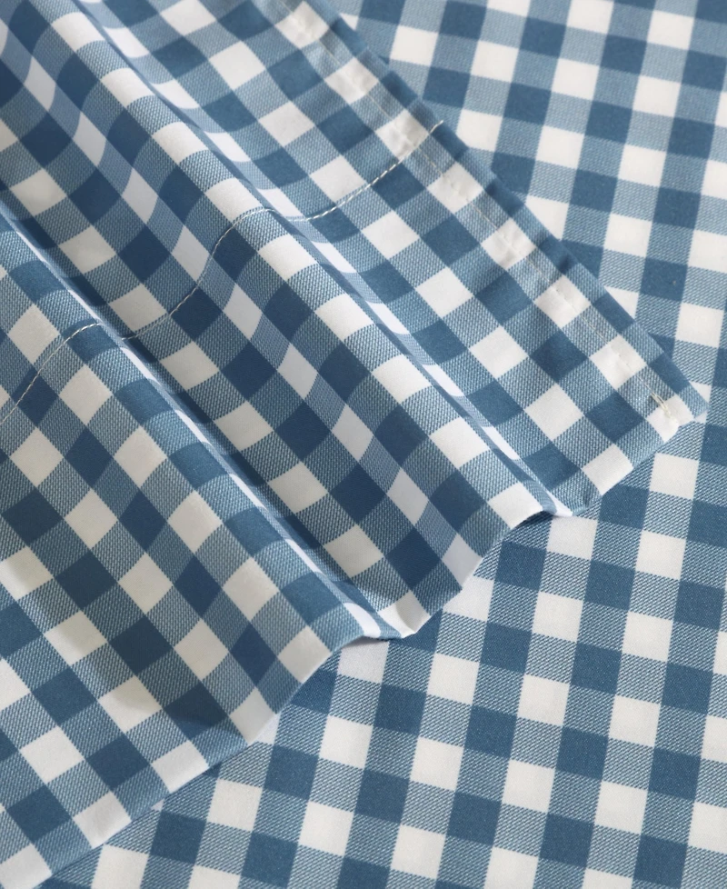 Eddie Bauer Preston Check Microfiber -Pc. Sheet Set