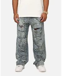 Loiter Men's Ultra Baggy Thrashed Denim