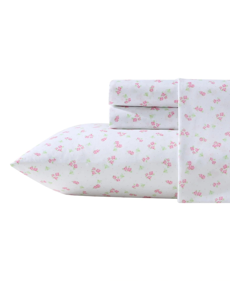 Laura Ashley Busy Bee Microfiber 3-Pc. Sheet Set, Twin