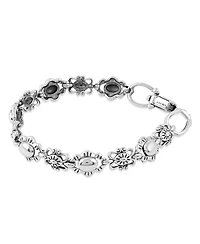 American West Jewelry Sterling Silver Concha Link Bracelet
