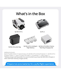 Dji Dji Mini 4 Pro Drone Fly More Combo with Dji Rc 2 (Screen Remote Controller) Folding Mini-Drone, 2 Extra Batteries, Bundle with Claw Lanyard,