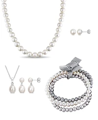 Macy's 5-Pc. Freshwater Pearl Jewelry Set in Sterling Silver