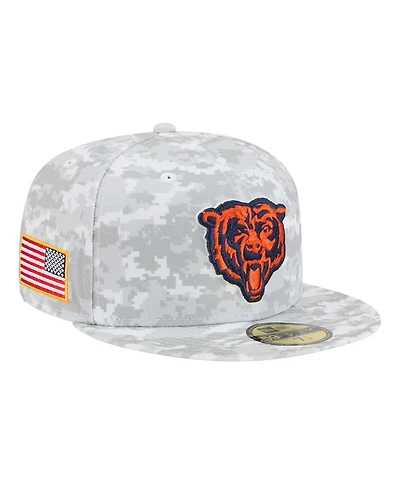 New Era Men's Gray Chicago Bears 2025 Salute to Service Fan Pack 59FIFTY Fitted Hat