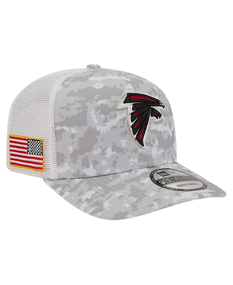 New Era Men's White Atlanta Falcons Salute to Service Fan Pack 9SEVENTY Trucker Adjustable Hat