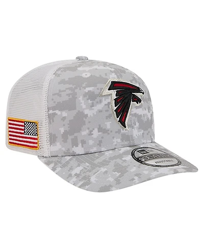 New Era Men's White Atlanta Falcons Salute to Service Fan Pack 9SEVENTY Trucker Adjustable Hat