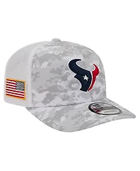 New Era Men's Gray Houston Texans Salute to Service Fan Pack 9SEVENTY Trucker Adjustable Hat