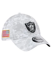 New Era Men's White Las Vegas Raiders 2025 Salute to Service Digital Camo Fan Pack 39THIRTY Flex Hat