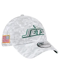 New Era Men's White York Jets 2025 Salute to Service Digital Camo Fan Pack 39THIRTY Flex Hat