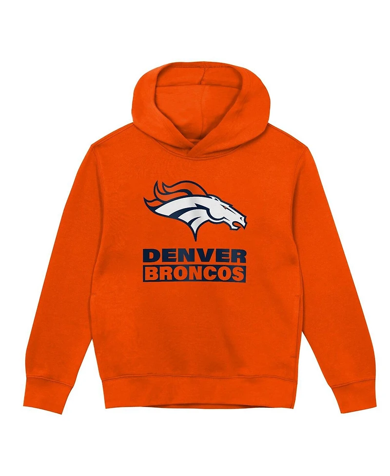 Outerstuff Toddler Orange Denver Broncos Back to Basics Hoodie