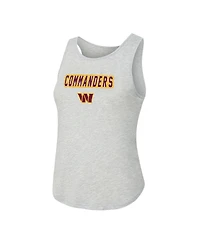 Concepts Sport Women's 2-Piece Heather Gray/Burgundy Washington Commanders Regulate Plaid Tank Top and Pants Sleep Set