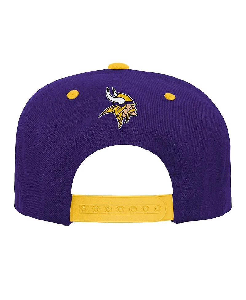 Outerstuff Big Boys and Girls Purple Minnesota Vikings Team Gradient Deadstock Snapback Hat