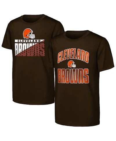 Outerstuff Big Boys and Girls 2-Pack Brown Cleveland Browns Never Quit T-Shirt Set