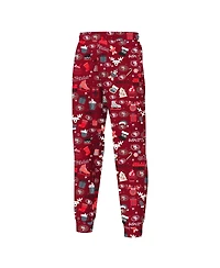 Outerstuff Big Boys and Girls Scarlet San Francisco 49ers Chestnut Holiday Sleep Set