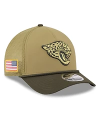 New Era Men's Green Jacksonville Jaguars 2025 Salute to Service 9FORTY A-Frame M-Crown Adjustable Hat