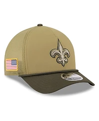 New Era Men's Green New Orleans Saints 2025 Salute to Service 9FORTY A-Frame M-Crown Adjustable Hat