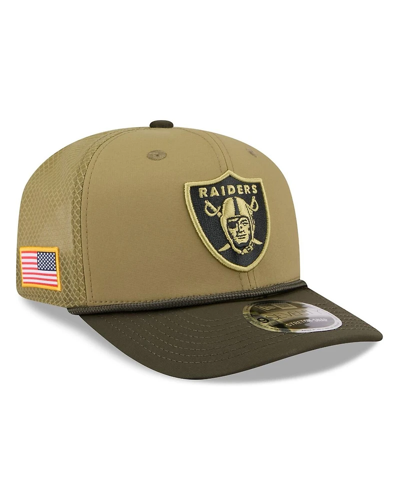 New Era Men's Green Las Vegas Raiders 2025 Salute to Service 9SEVENTY Adjustable Hat