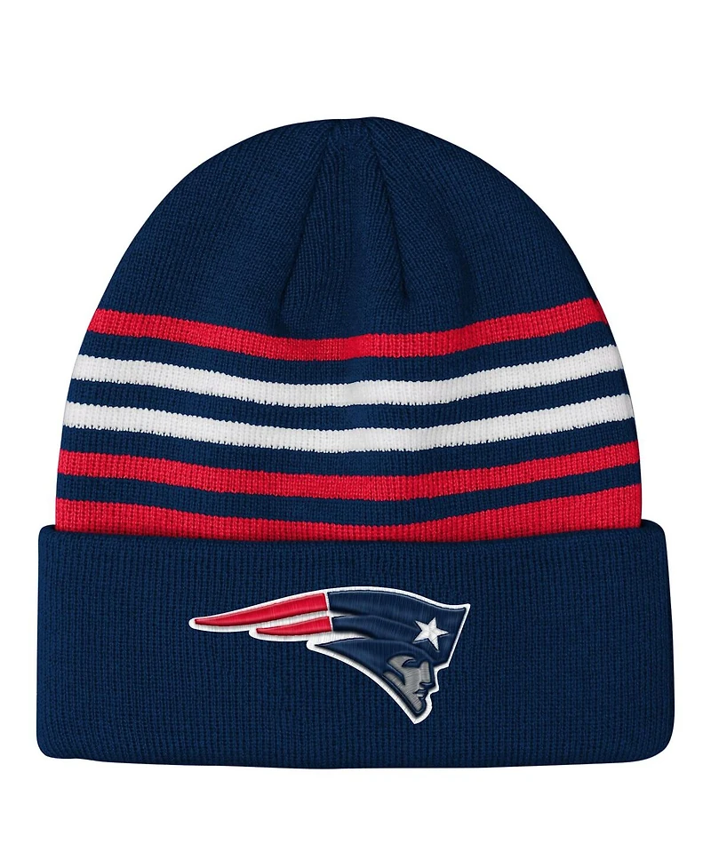 Outerstuff Big Boys and Girls Navy New England Patriots Essentials Cuffed Knit Hat