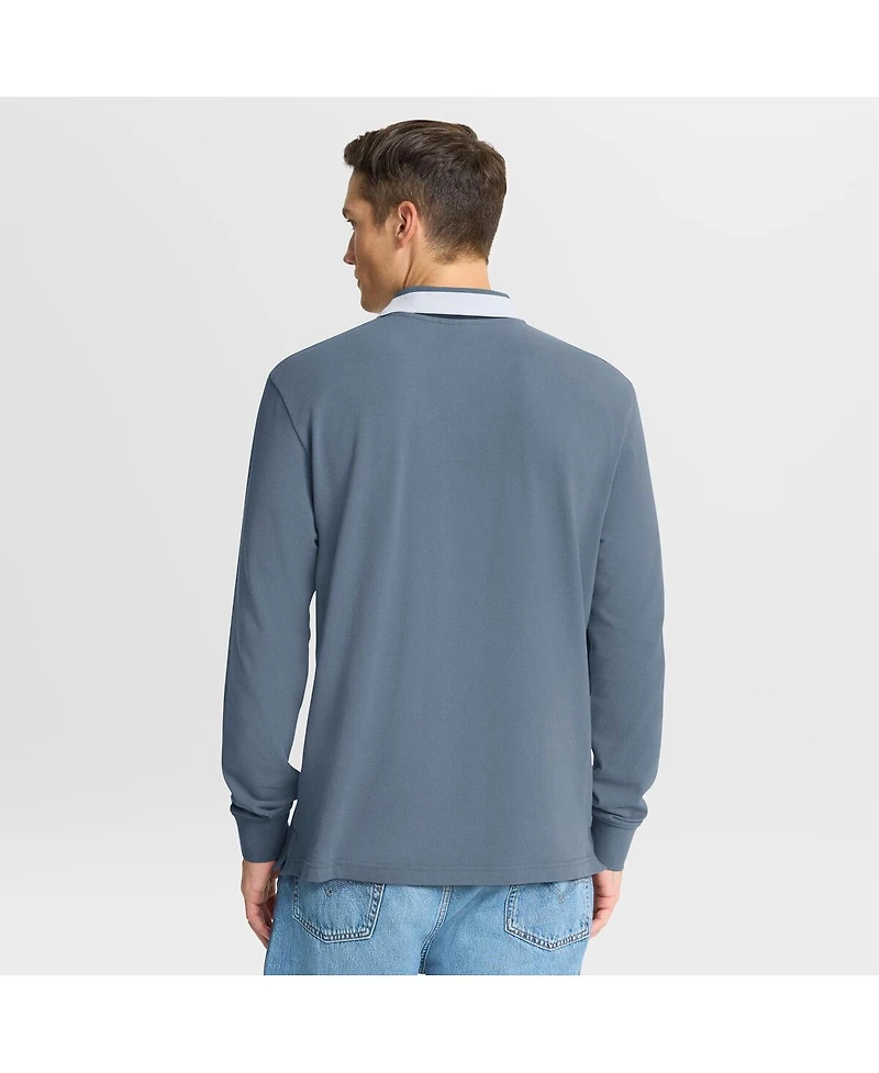 Fanatics Men's Blue Milano Cortina 2026 Winter Olympics Tipped Long Sleeve Polo Shirt