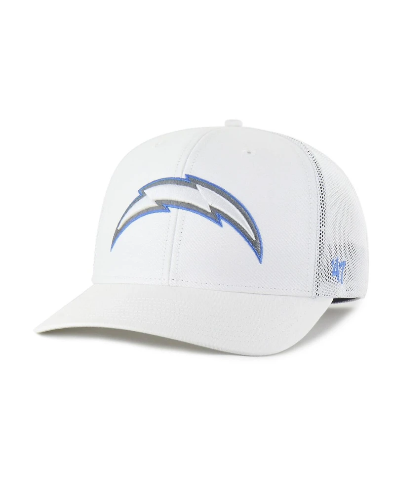'47 Brand Men's White Los Angeles Chargers Snowball Trophy Stretch Fit Hat
