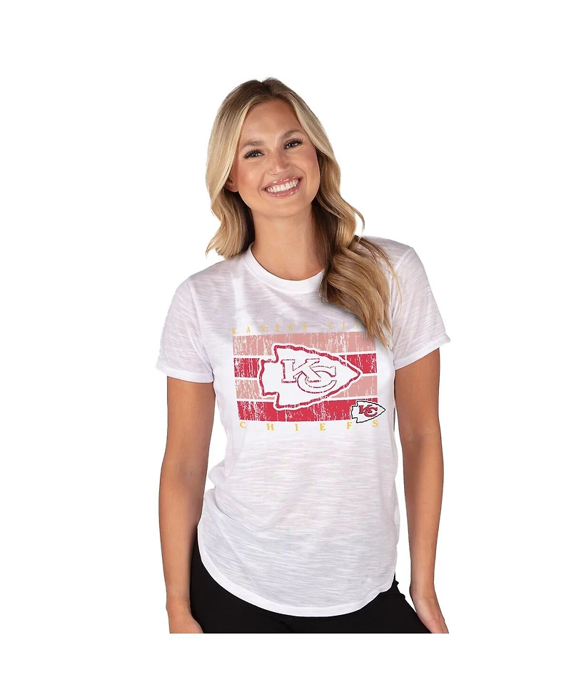 Concepts Sport Women's White Kansas City Chiefs Infuse Lightweight Slub Knit Top