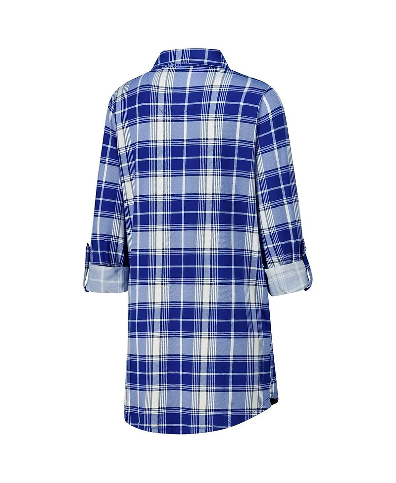 Concepts Sport Women's Royal Indianapolis Colts Ashford Plaid Knit Nightshirt