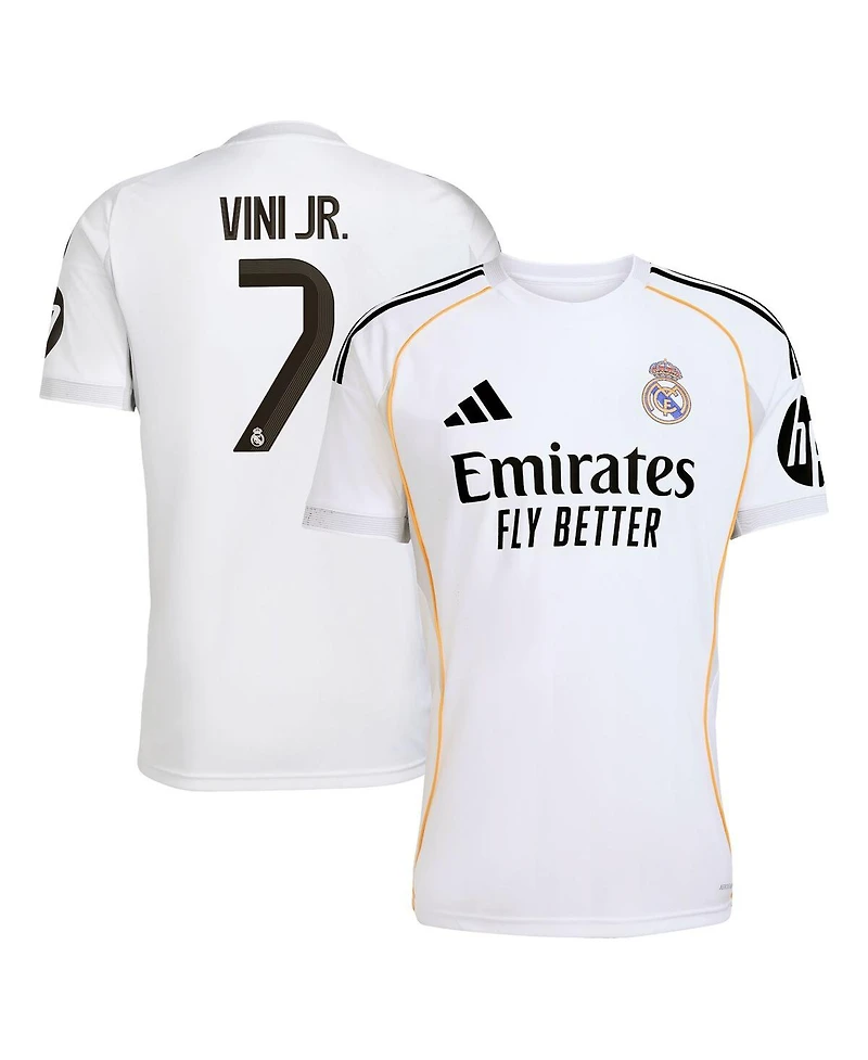 Adidas Men's Vini Jr. White Real Madrid 2025/26 Home Replica Jersey