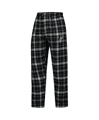 Concepts Sport Men's Black/Gray San Antonio Spurs Ultimate Plaid Flannel Pants