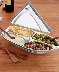 Uncommon Goods Rowboat Aluminum Serving Bowl With Napkin Holder