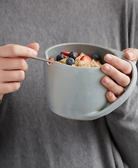 Uncommon Goods Maggy Ames Handwarmer Stoneware Oatmeal Bowl