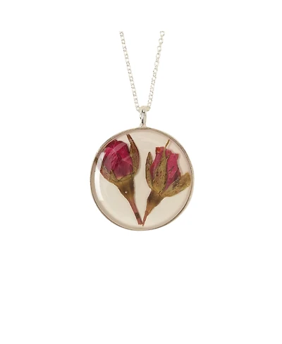 Uncommon Goods Birth Flower Pendant Necklace in Sterling Silver