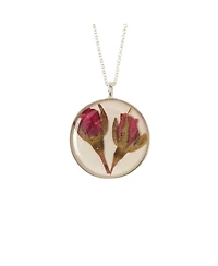 Uncommon Goods Birth Flower Pendant Necklace in Sterling Silver