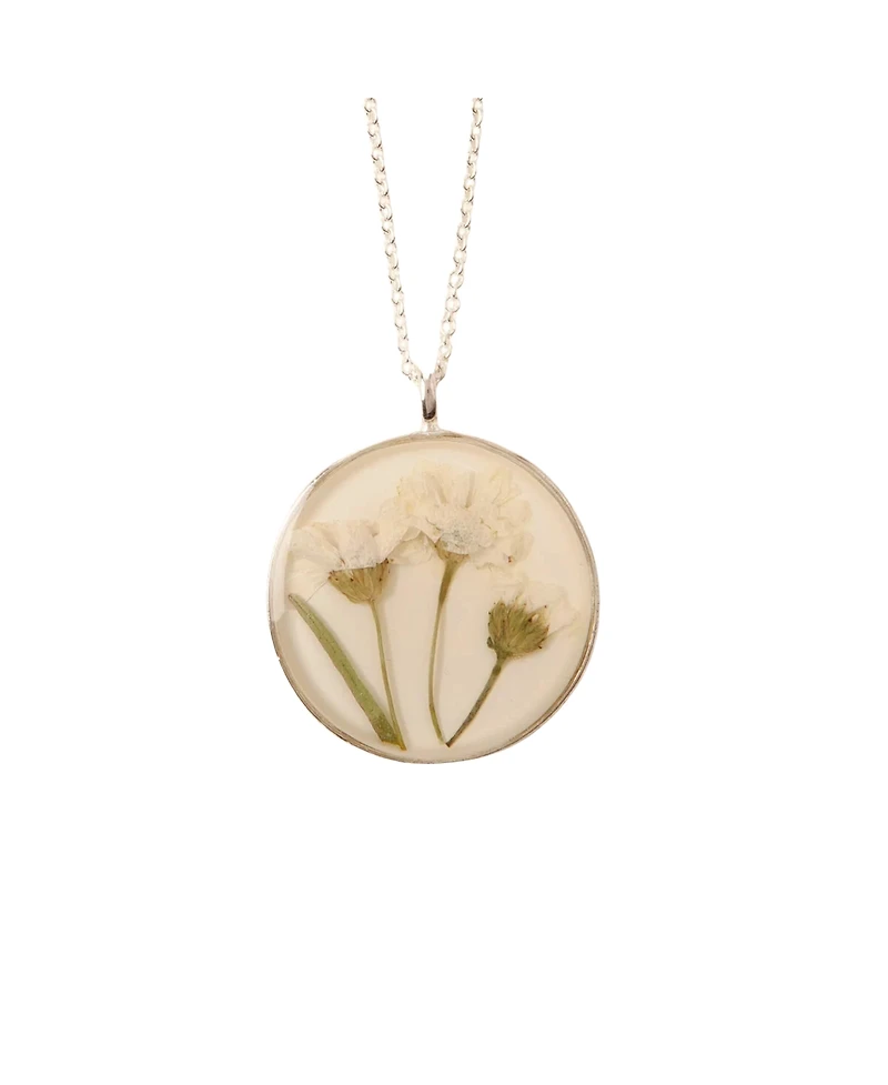 Uncommon Goods Birth Flower Pendant Necklace in Sterling Silver
