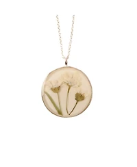 Uncommon Goods Birth Flower Pendant Necklace in Sterling Silver