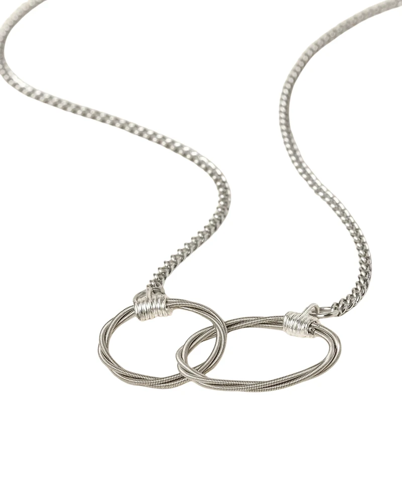 Uncommon Goods Interlocking Circles Steel Pendant Necklace